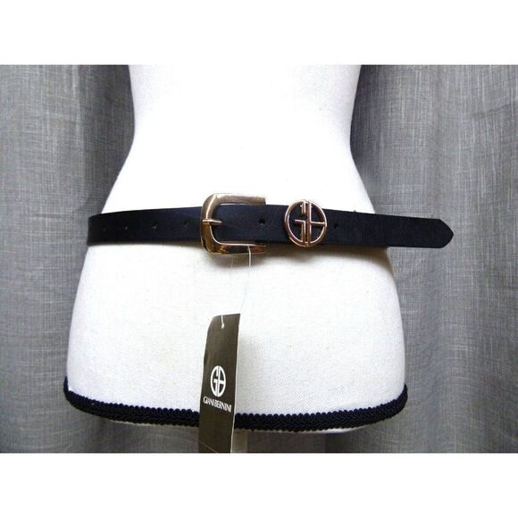 Giani Bernini Logo Keeper Belt, 1” wide, Faux-leather, Black - Picture 3 of 7